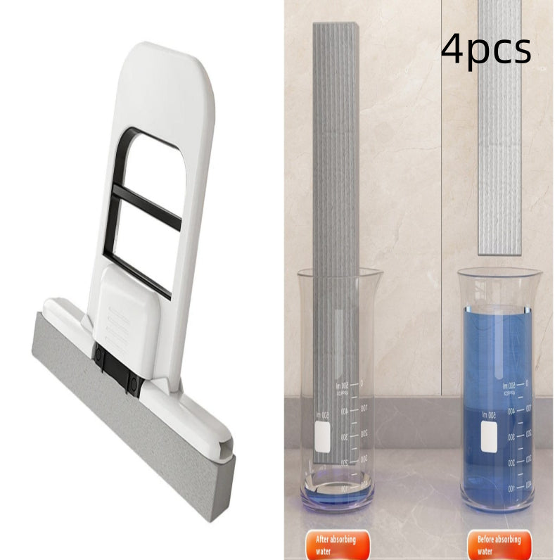 Handhållen mini hopfällbar skrivbordsmopp liten bomullsmopp svamp rengöringsverktyg för badrum kök skrivbord glas vardagsrum bil