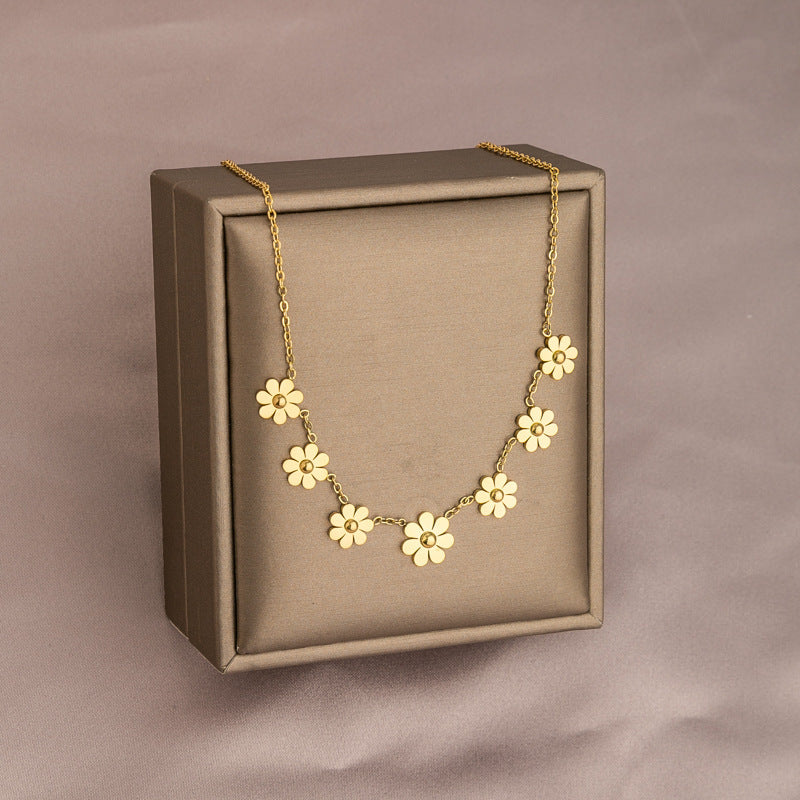 Necklace,stainless Steel,with Sunflowers,Only Self-pickup Is Supported, And The Displayed Prices Are All Self-pickup Prices