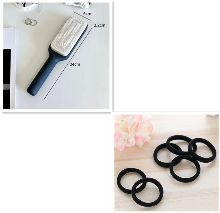 4-i-1 självrengörande hårborste ny självrengörande antistatisk massagekam skalbar roterande lyftande självrengörande hårborste