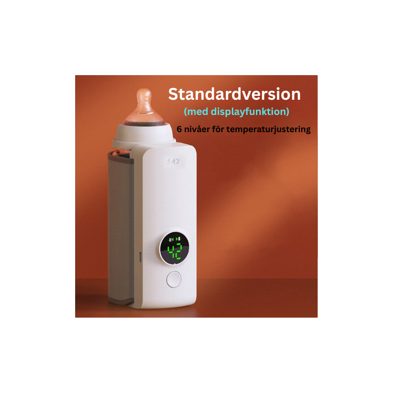 Trådlös Flaskvärmare 42°C – För Hem & Resa