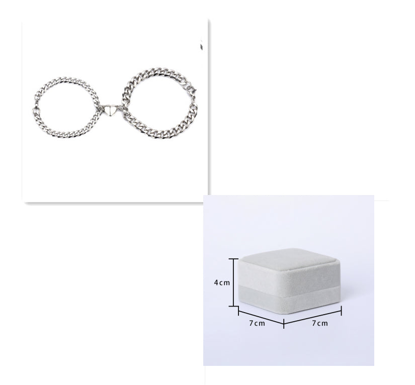 Kärlek Magnet attraherar ett par av manliga och kvinnliga par armband