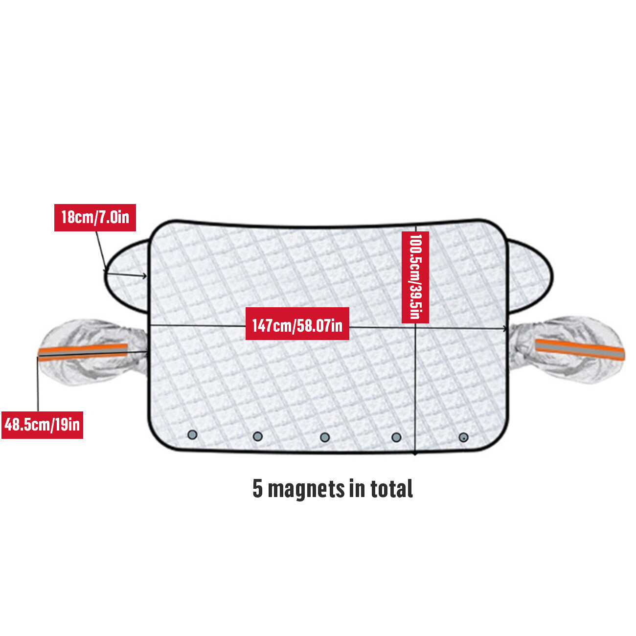 Universellt vindruteskydd för bil – Magnetiskt skydd mot snö, frost och is